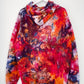 XL | Ice Dye Red Galaxy Hand Dyed Pullover Hoodie