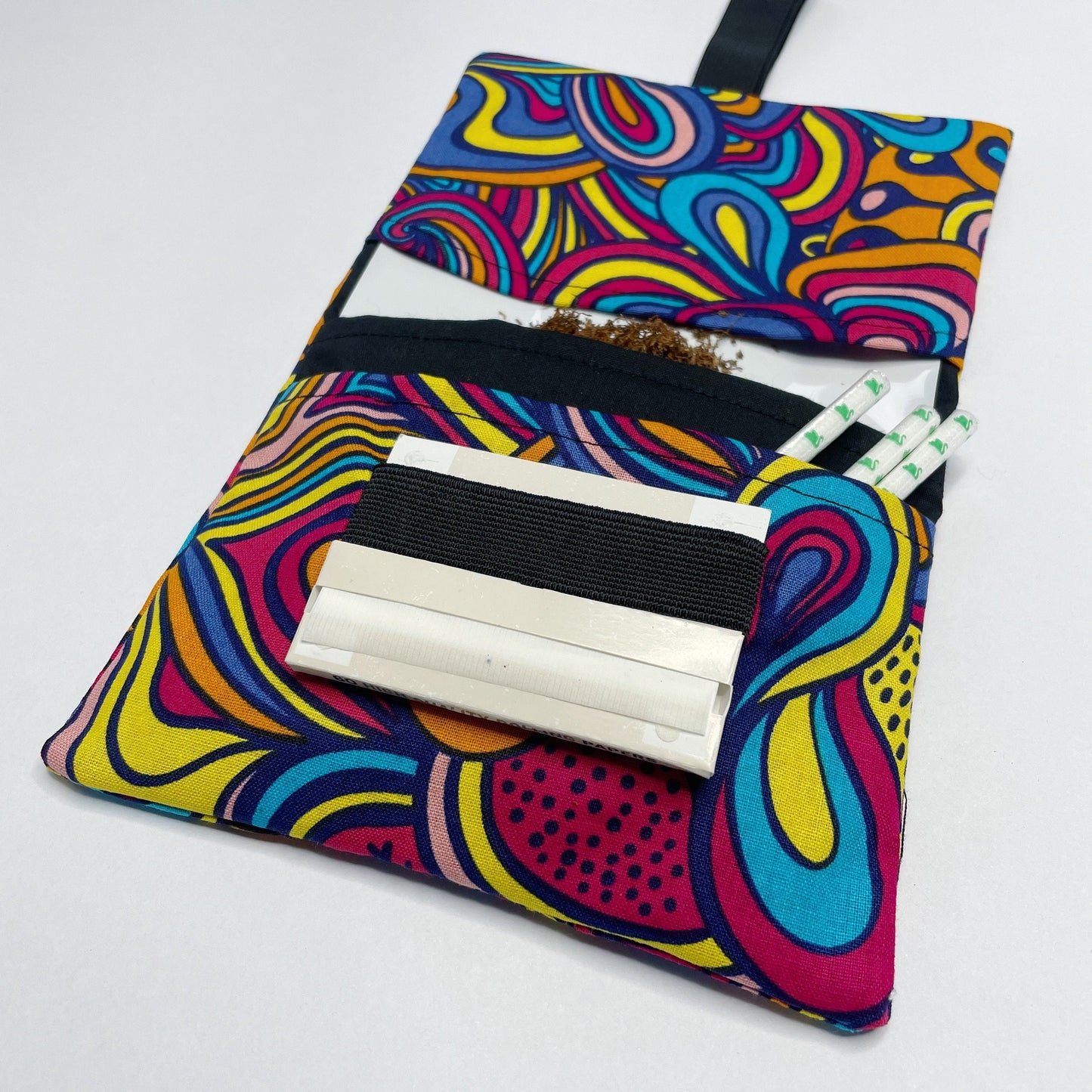 Handmade Tobacco Pouch | Abstract Print Tobacco Storage Cover