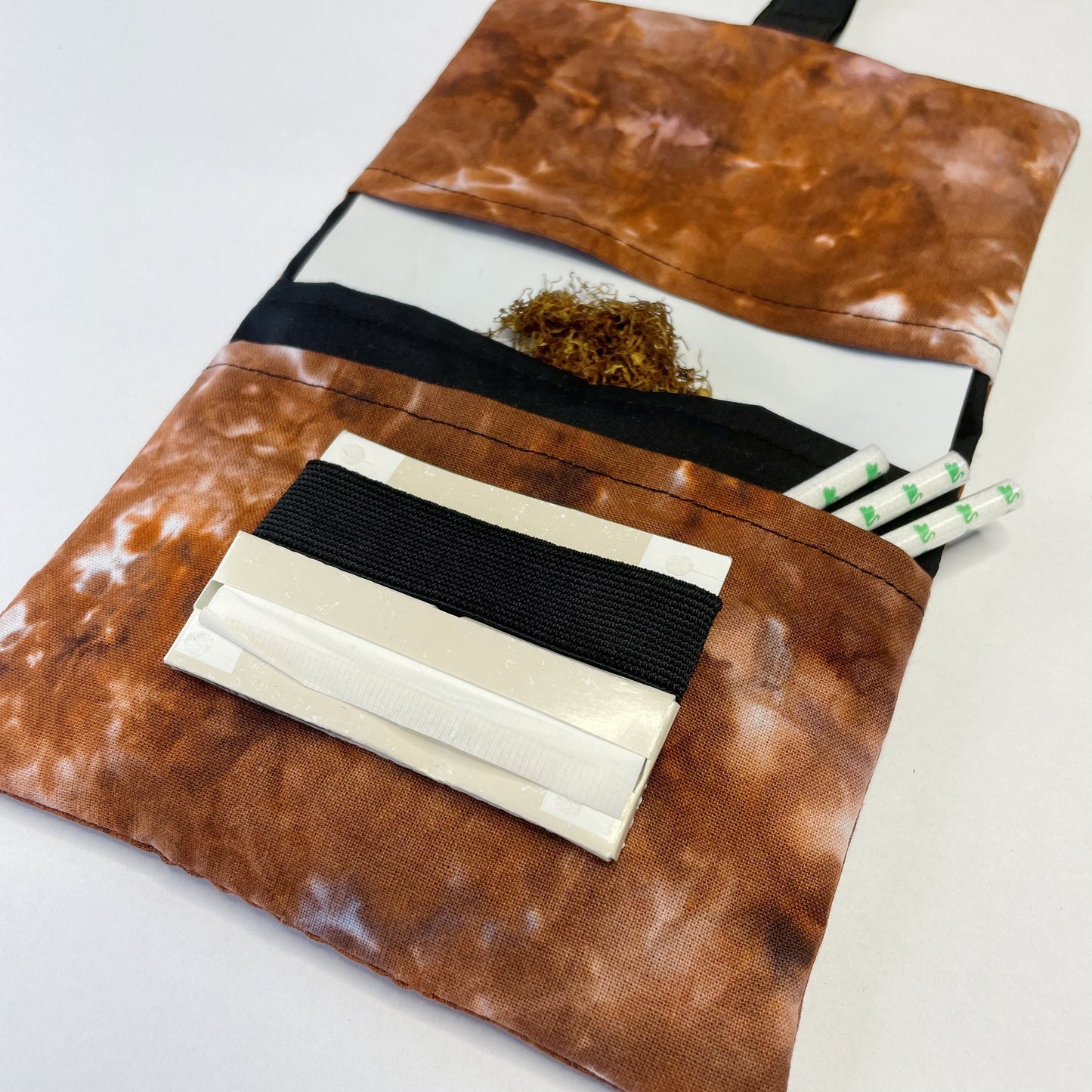 Handmade Brown Ice Dyed Tobacco Pouch